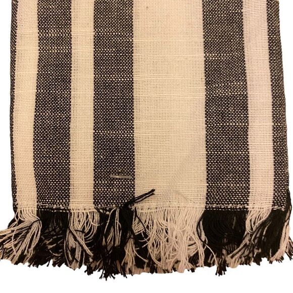 Lintex Home Collection Black and White Striped Cotton Cloth Napkins 2 sets of 2 - Picture 5 of 8